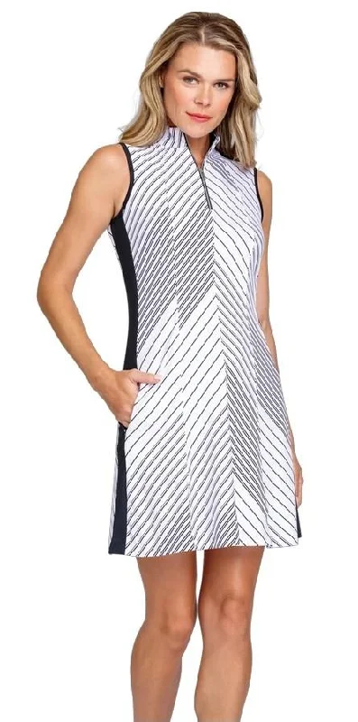 New Tail Black & White Sleeveless Striped Dress Size XL MSP$93