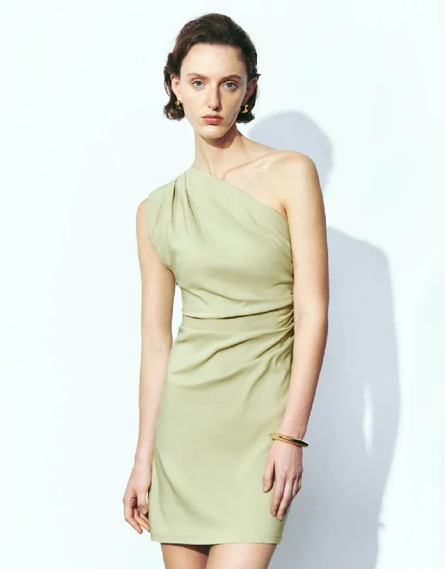 One Shoulder Skinny Dress