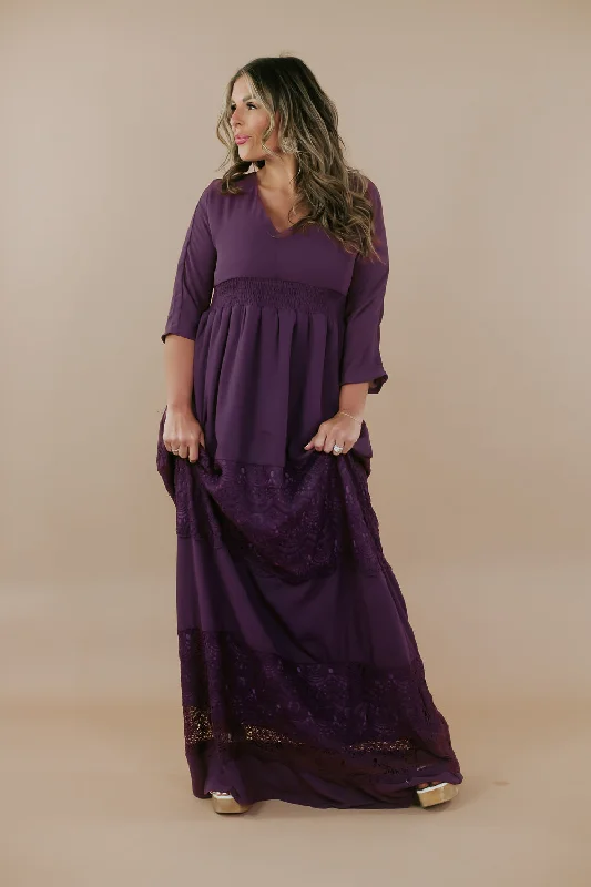 ECB Exclusive: Something Timeless Maxi Dress, Purple