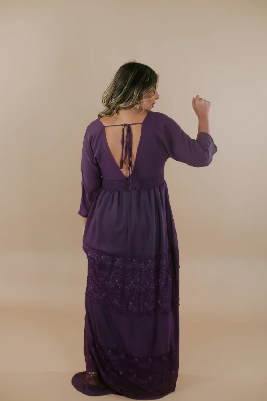 ECB Exclusive: Something Timeless Maxi Dress, Purple