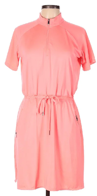 Tail Short Sleeve Dress Pink Dress Size L  MSP$89