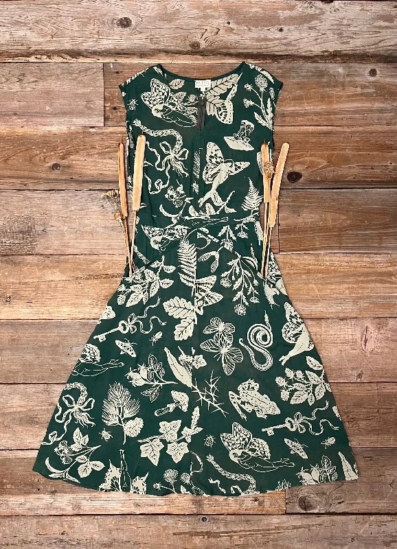 Xena Dress in Emerald Woodland Wonder