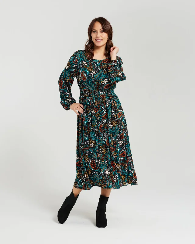 Zafina Phaedra Dress - Black Flax