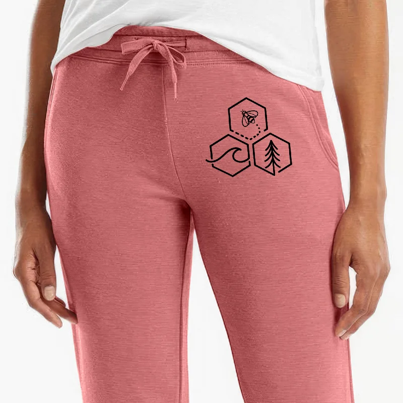 Bee-Sea-Tree Triptych - Women's Cali Wave Jogger Sweatpants