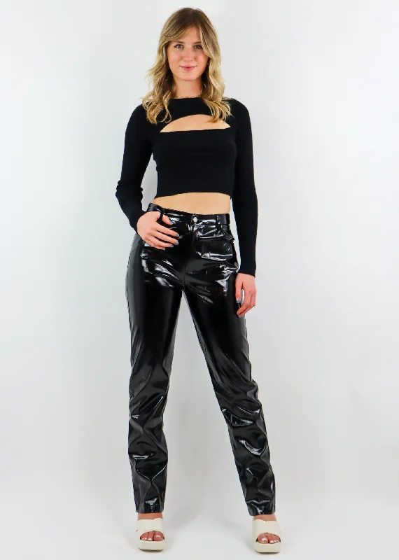 Charmed Patent Leather Pants ★ Black