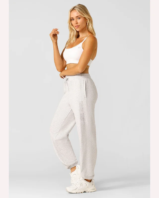 Lorna Jane Iconic Track pant - Light Grey Marl