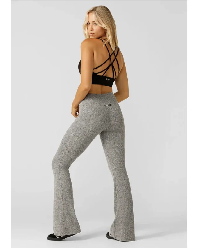 Lorna Jane Mindful Rib Flares - Grey Marle