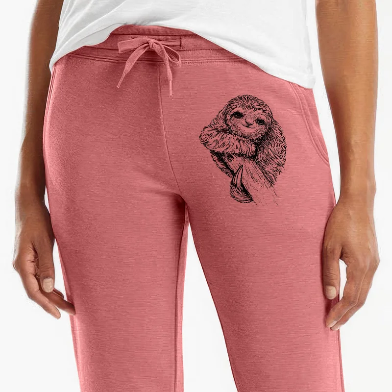 Pygmy Three-toed Sloth - Bradypus pygmaeus - Women's Cali Wave Jogger Sweatpants