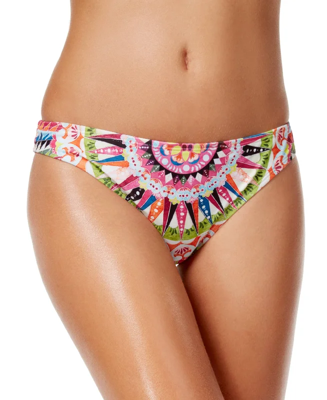 Bar III Women's Cartwheels Printed Cheeky Bikini Bottoms, S