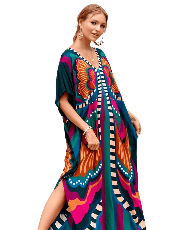 Bohemian V-Neck Batwing Sleeve Kaftan For Women - 39 Styles!