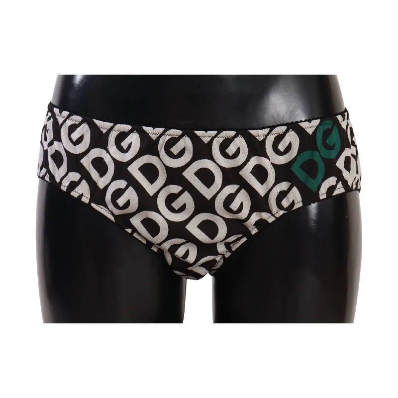 Dolce & Gabbana Chic Black & White DG Logo Print Bottoms