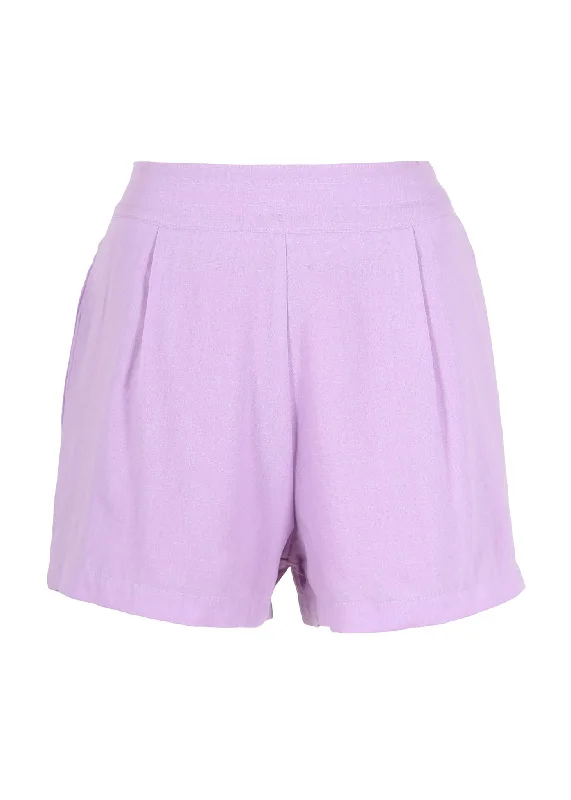 Le Bon Luminary Shorts Lilac in Linen Blend