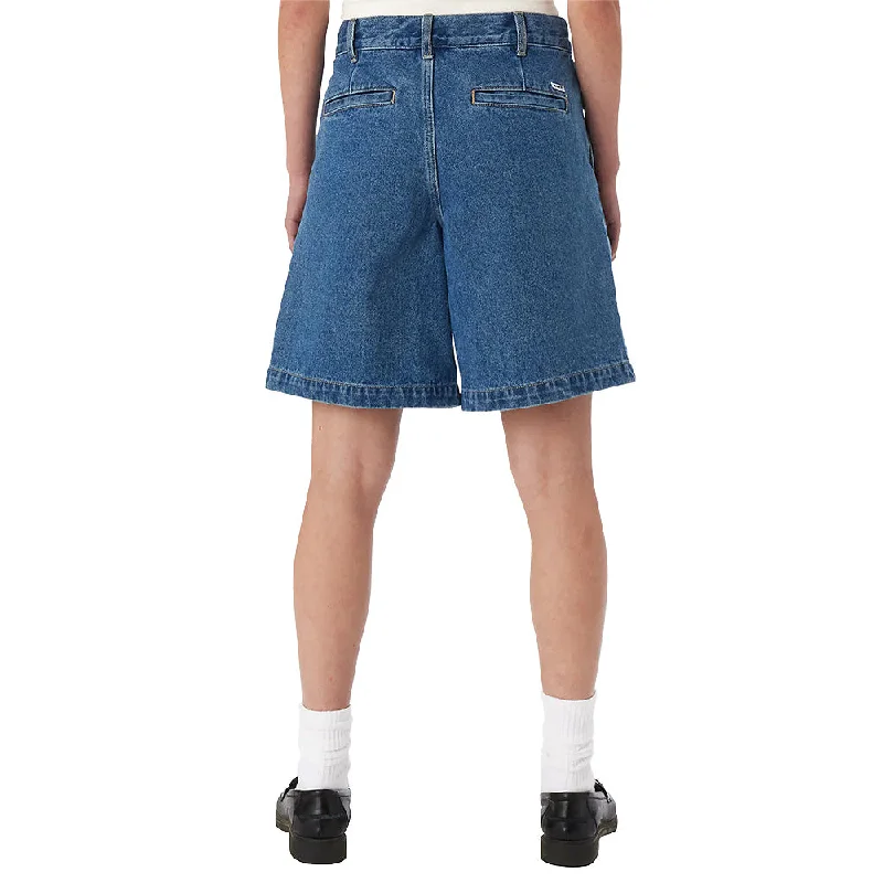 OBEY ELI PLEATED SHORT // LIGHT INDIGO