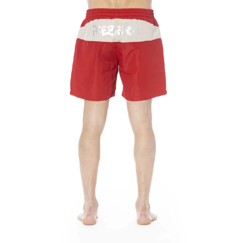 Red Polyester Swimwear