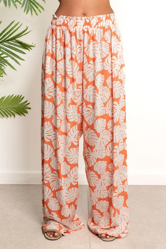 Viscose Leaves Pants - Zola