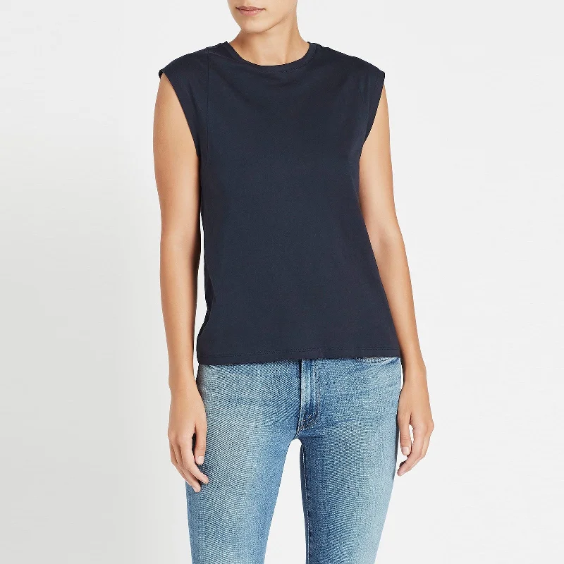 Le Mid Rise Muscle Tank (Navy)