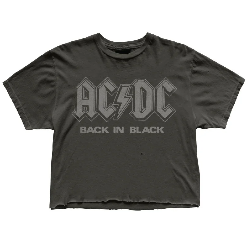 AC/DC Cropped Tee (Grey)