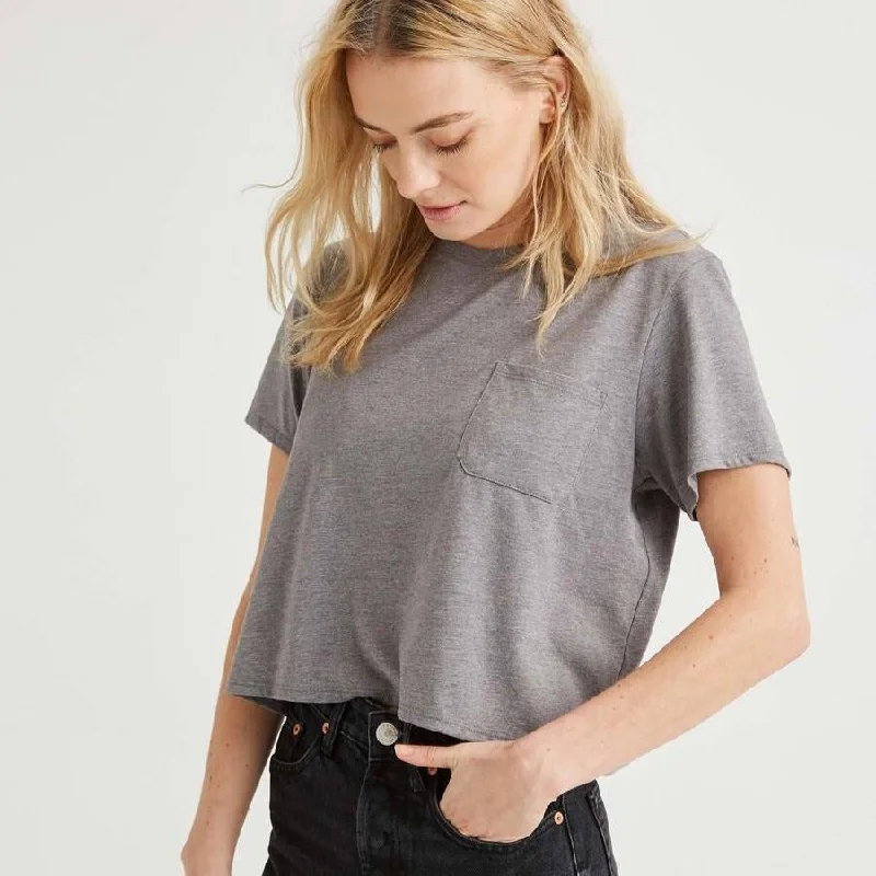 Boxy Crop Tee (Heather Grey)