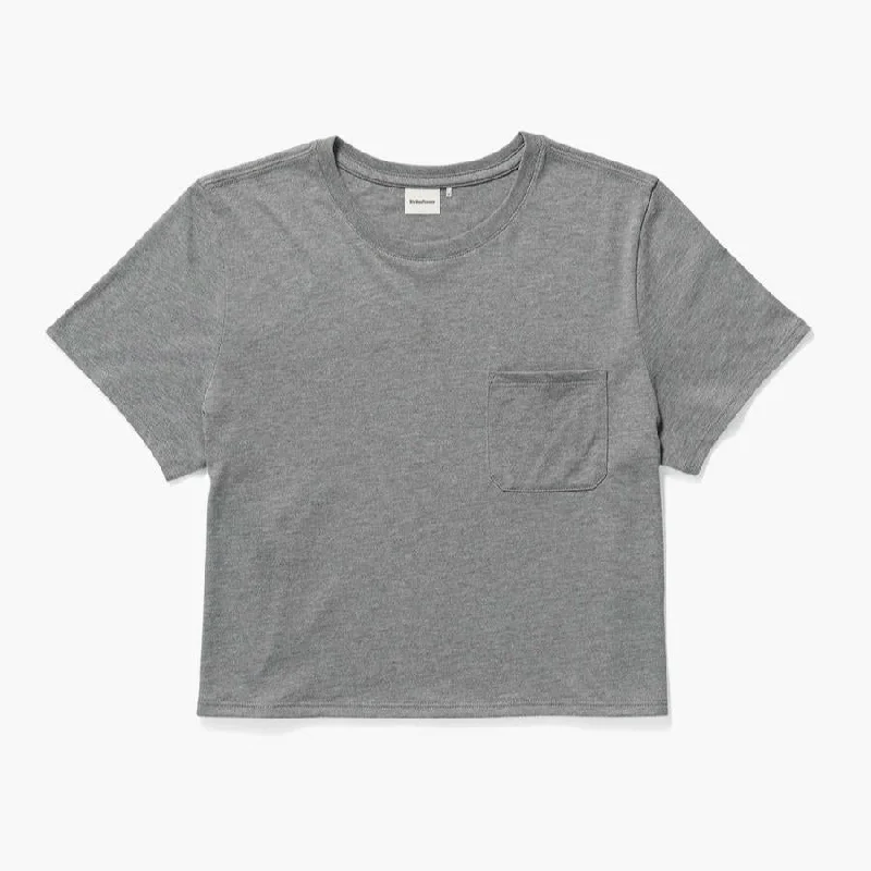 Boxy Crop Tee (Heather Grey)