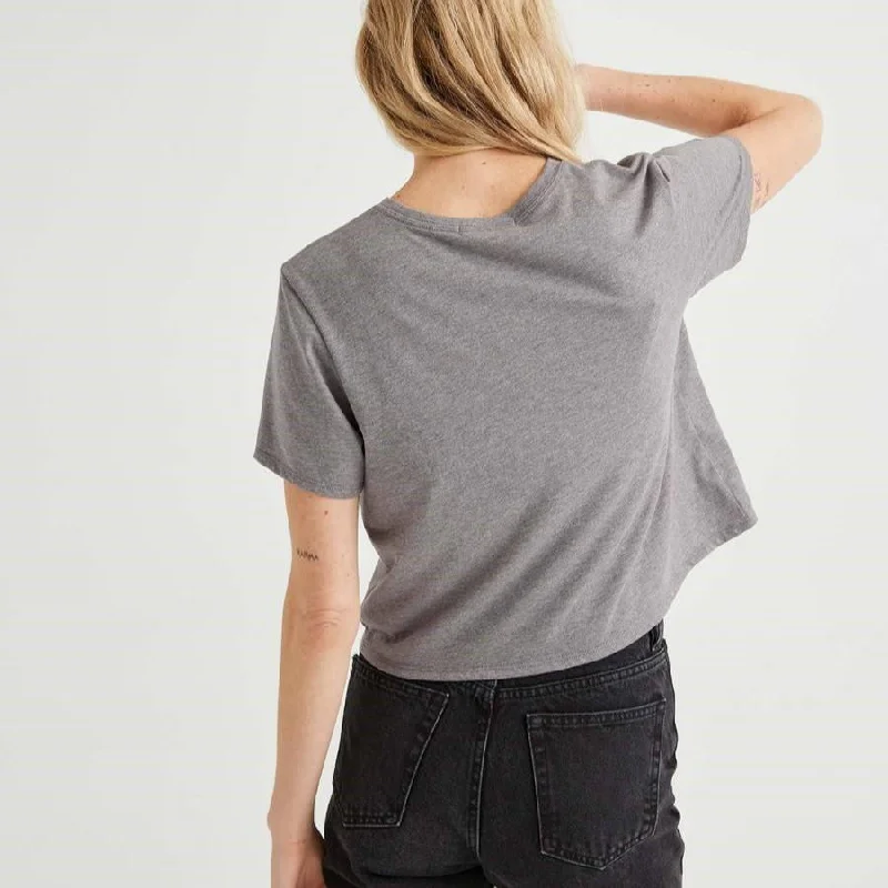 Boxy Crop Tee (Heather Grey)