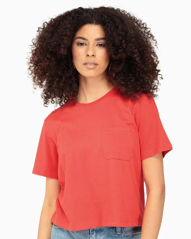 Boxy Crop Tee (Red)