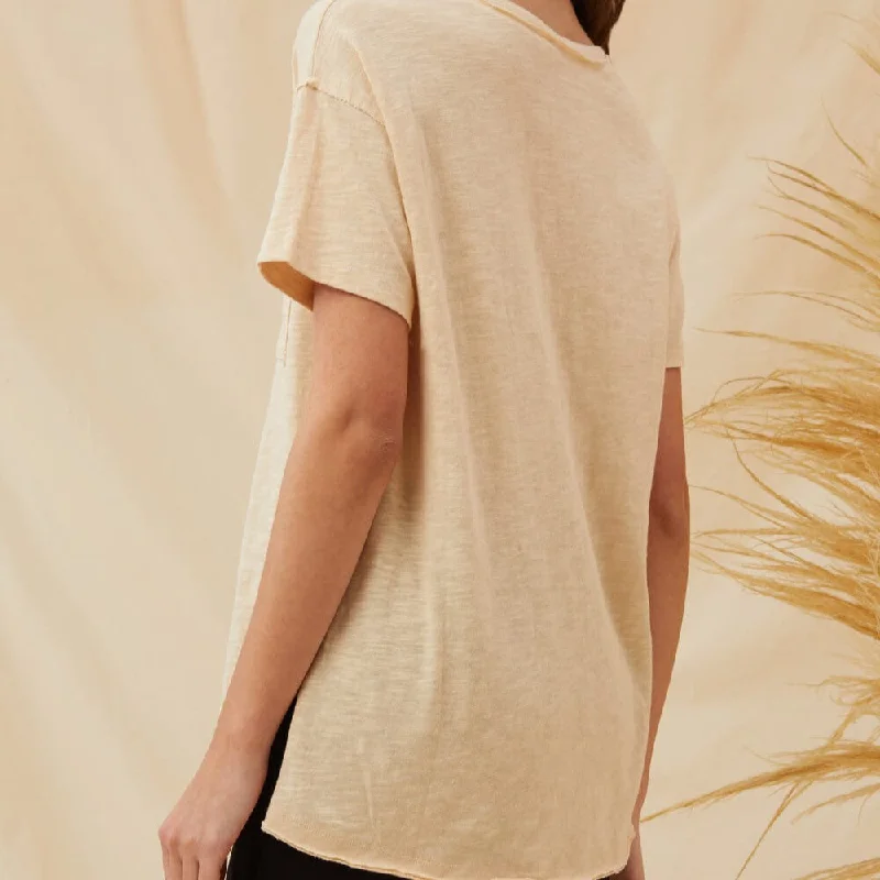 V Neck Tee (Tapioca)