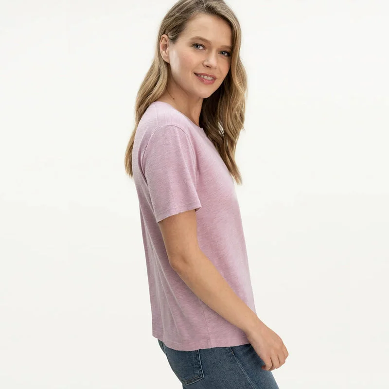 Glint Washed Crew Tee (Mauve)