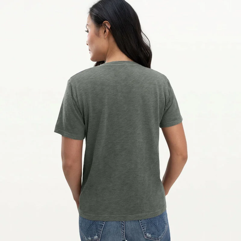 Glint Washed Crew Tee (Olive Brown)