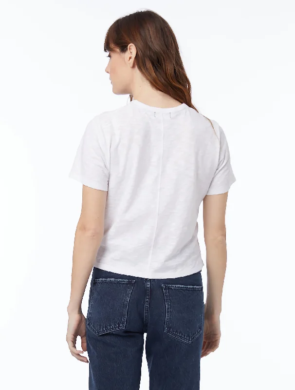 Hayes Organic Slub Cropped T-Shirt (White)