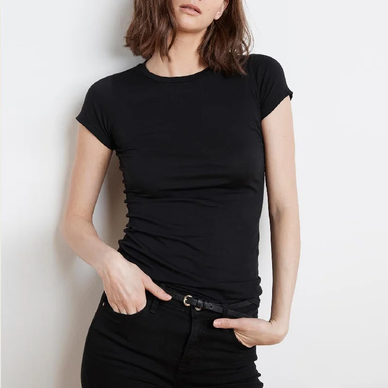 Jemma Gauzy Whisper Fitted Tee (Black)