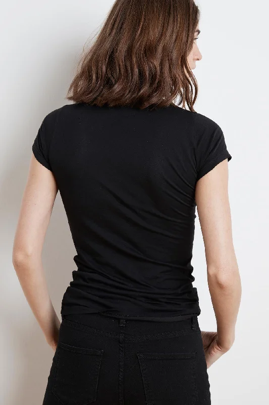 Jemma Gauzy Whisper Fitted Tee (Black)