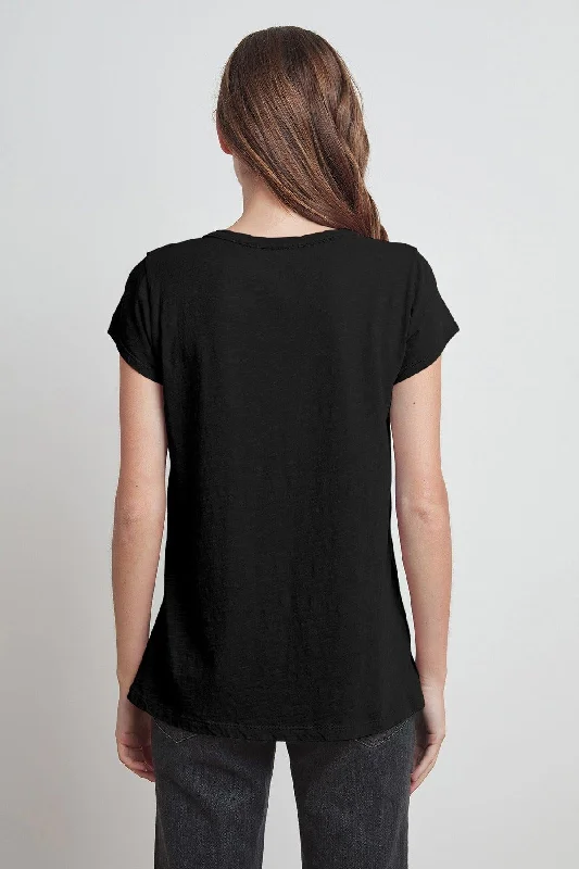 Kira Original Slub Scoop Neck Tee (Black)