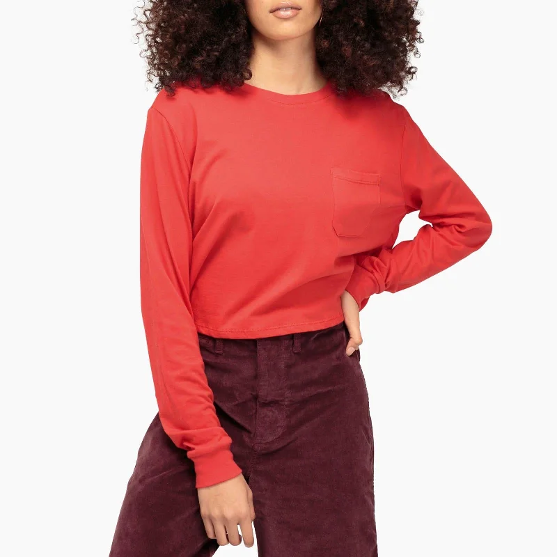 Long Sleeve Crop (Red)