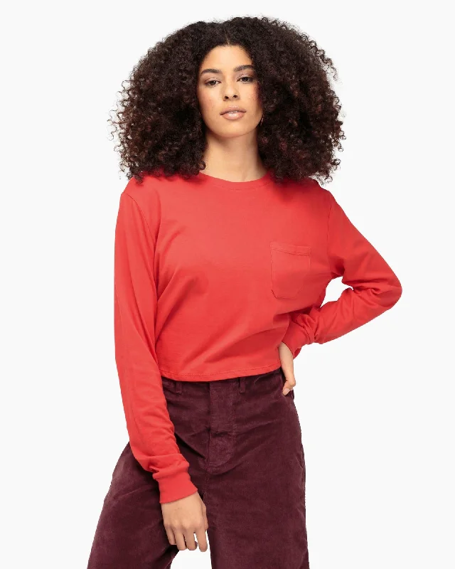 Long Sleeve Crop (Red)