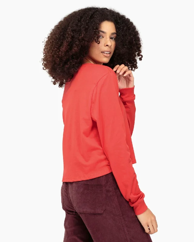 Long Sleeve Crop (Red)