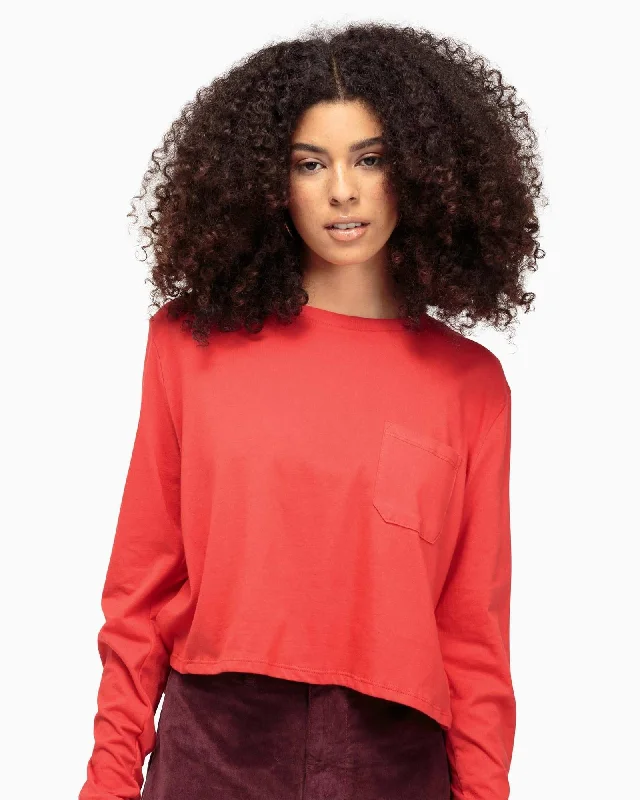 Long Sleeve Crop (Red)