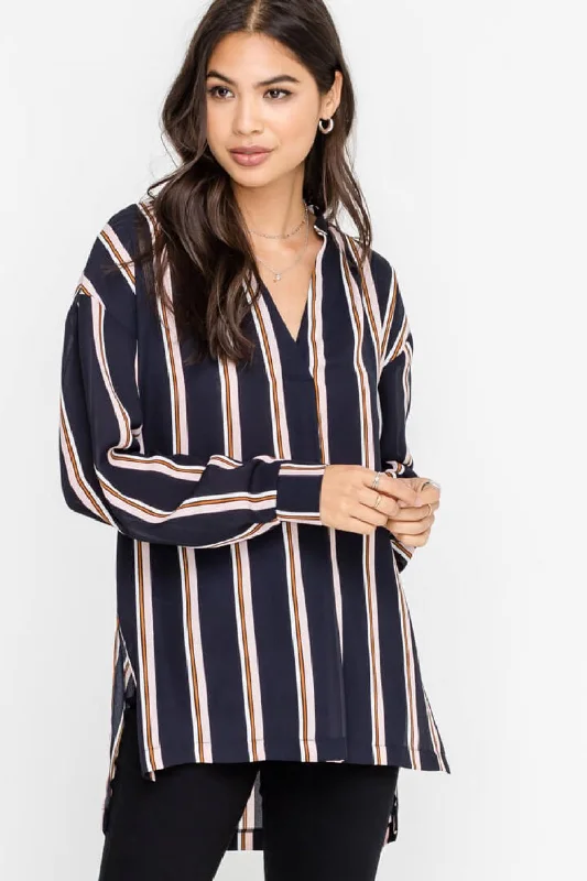 Long Striped Woven Top