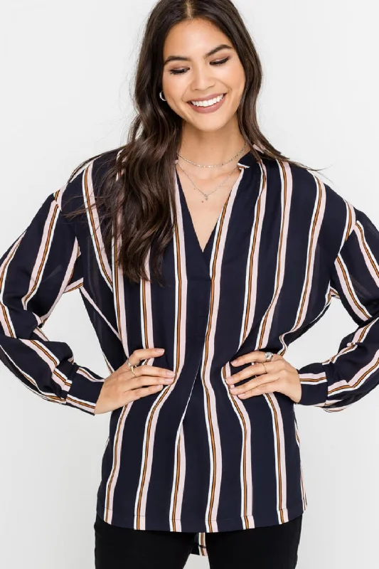 Long Striped Woven Top