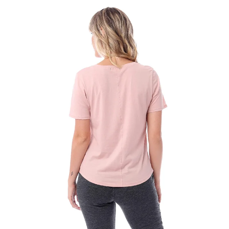 Organic Cotton V-Neck T-Shirt (Rose)