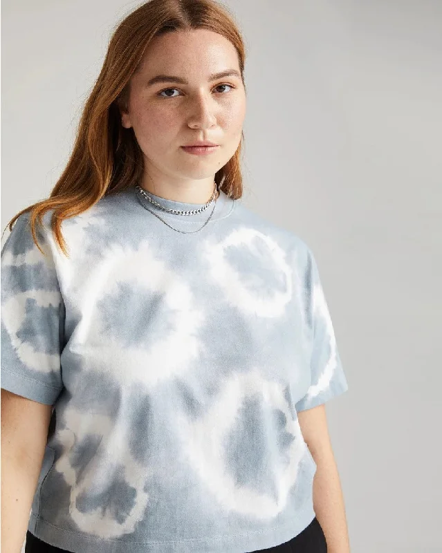 Relaxed Crop Tee (Blue Mirage Tie Dye)