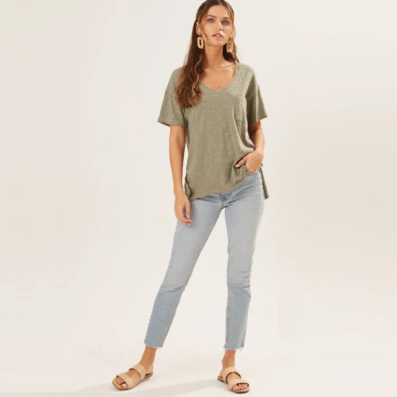 V Neck Tee (Sage)