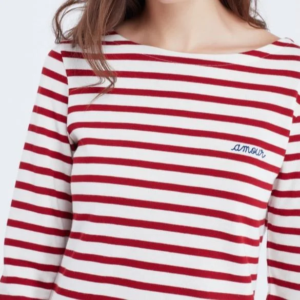 Sailor Long Sleeve Amour Top (Burgundy)