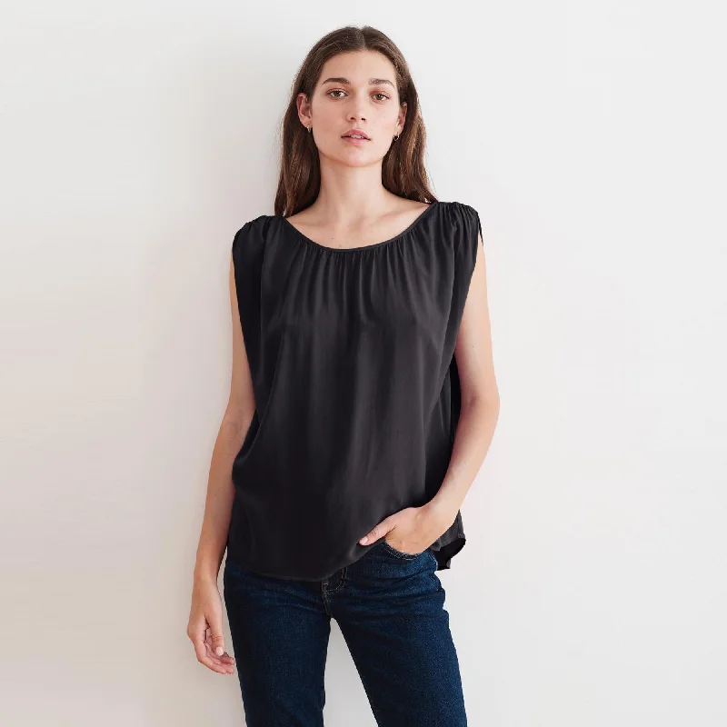 Sascha Sleeveless Top (Black)