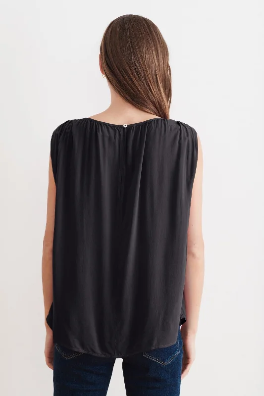 Sascha Sleeveless Top (Black)