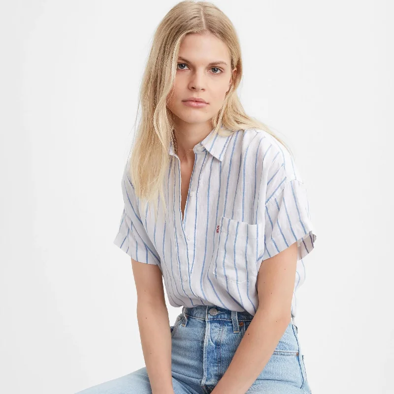 Short Sleeve Alexandra Shirt (Addyson Stripe)