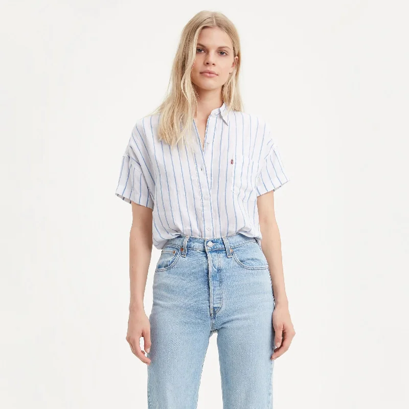 Short Sleeve Alexandra Shirt (Addyson Stripe)