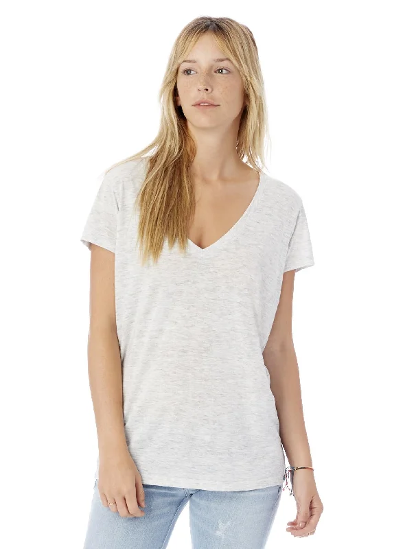 Slinky Jersey V-Neck T-Shirt (Oatmeal Heather)