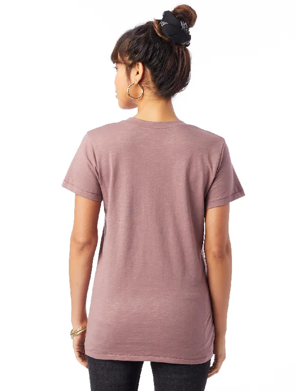 Weathered Slub So Low V-Neck T-Shirt (Vintage Rose)