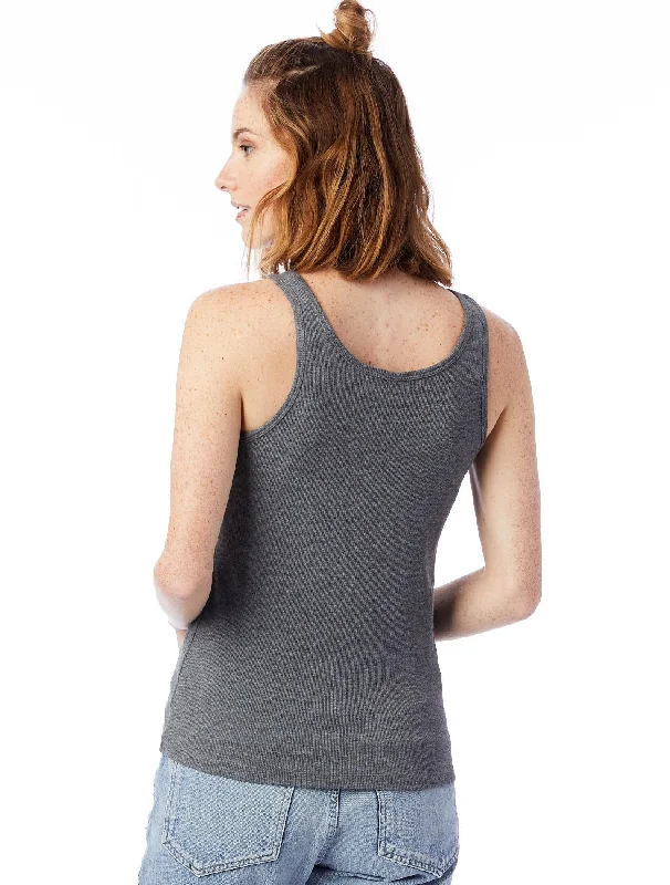 Zoe Slinky Rib Tank Top (Ash Heather)