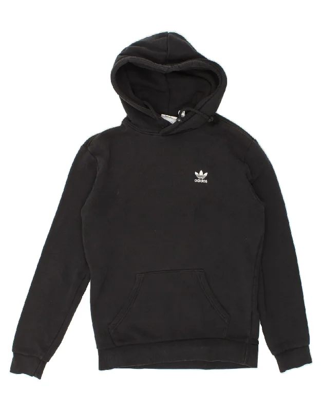 ADIDAS Mens Hoodie Jumper XS Black Cotton